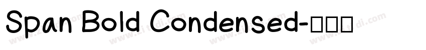 Span Bold Condensed字体转换